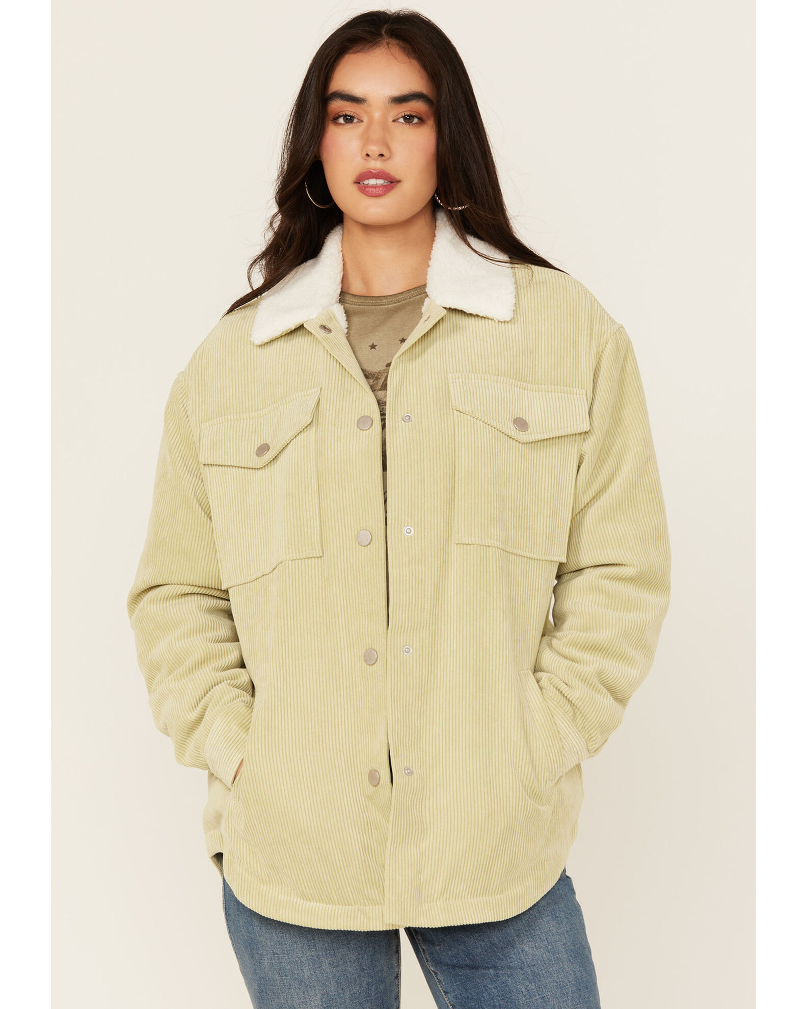 Corduroy fleece lined jacket womens outlet