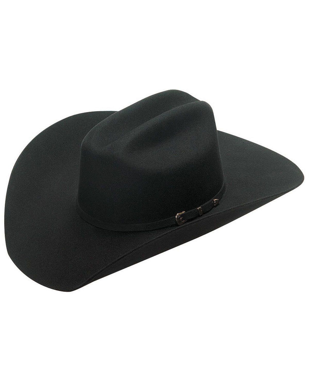 Image #1 - Twister Santa Fe 2X Felt Cowboy Hat, Black, hi-res
