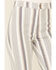 Image #2 - Cello Women's Striped Raw Hem Flare Jeans, Ivory, hi-res