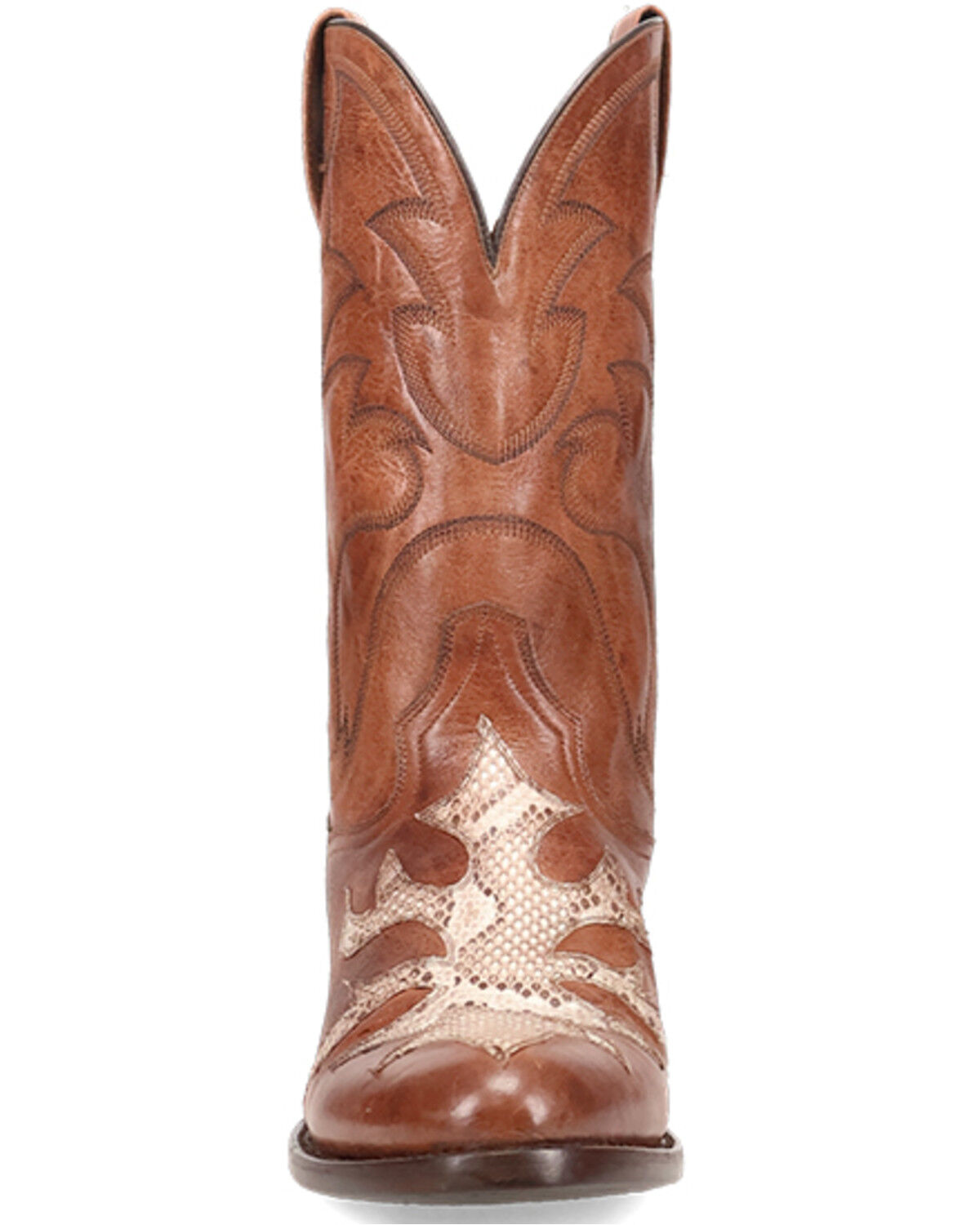 Image #4 - Dan Post Men's Exotic Snake Western Boots - Round Toe, Natural, hi-res
