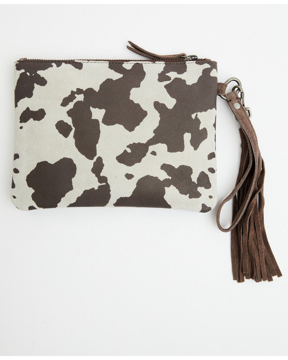 Image #2 - Shyanne Women's Cow Print Suede Wristlet Pouch, Brown, hi-res