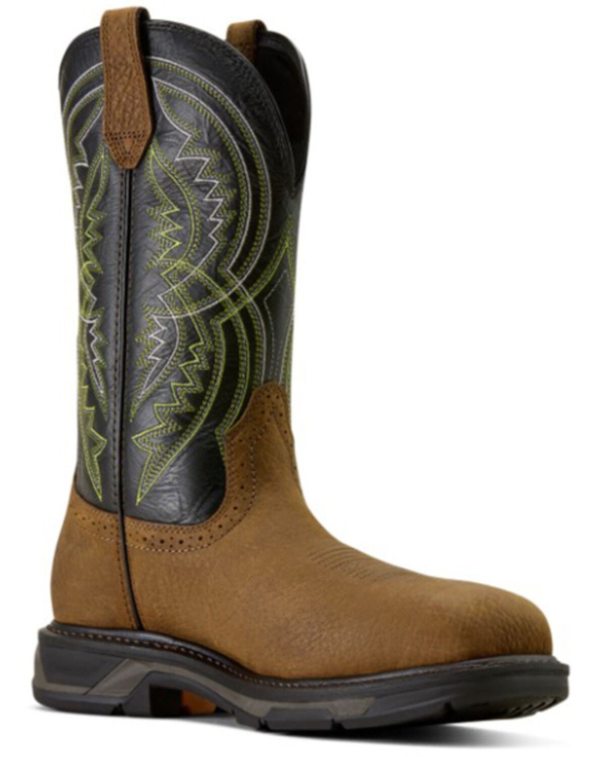 Image #1 - Ariat Men's WorkHog&reg; XT Coil Pull-On Work Boots - Carbon Toe, Brown, hi-res
