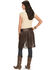 Image #3 - Kobler Leather Women's Hand-Tooled Fringe Belt, Brown, hi-res