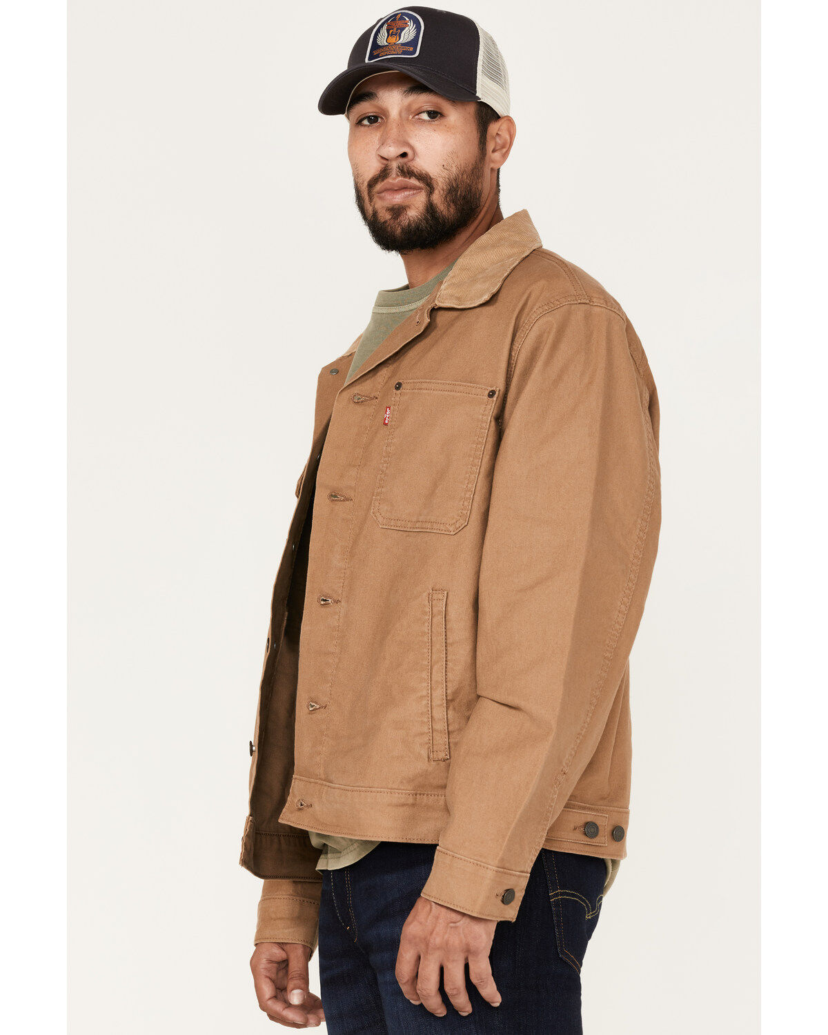 Image #2 - Levi's Men's Stock Trucker Jacket, Tan, hi-res