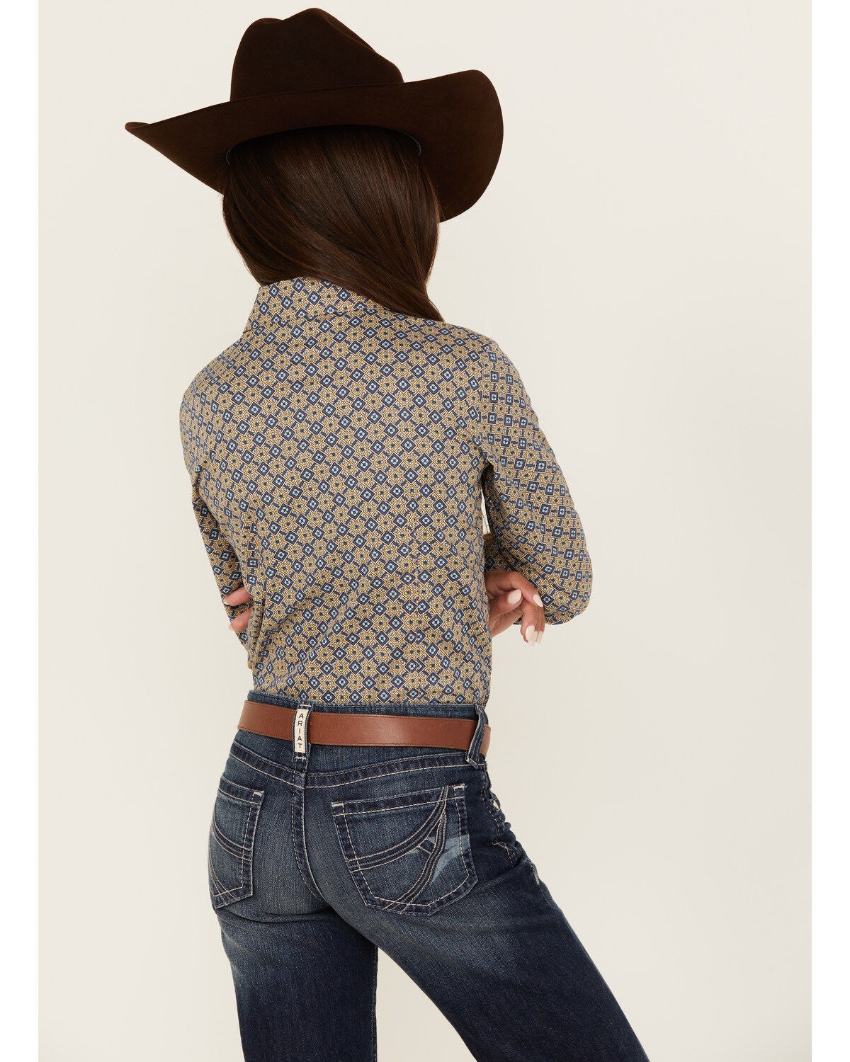 Image #4 - Cruel Girl Girls' Geo Print Long Sleeve Snap Western Shirt, , hi-res