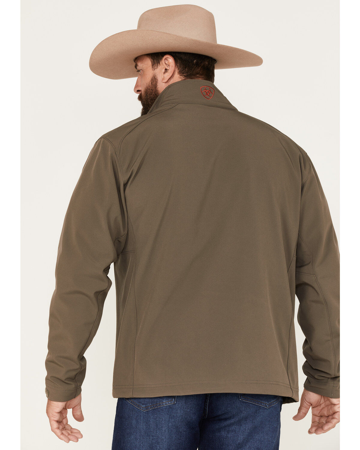 Image #4 - Ariat Men's Logo 2.0 Softshell Jacket, Brown, hi-res