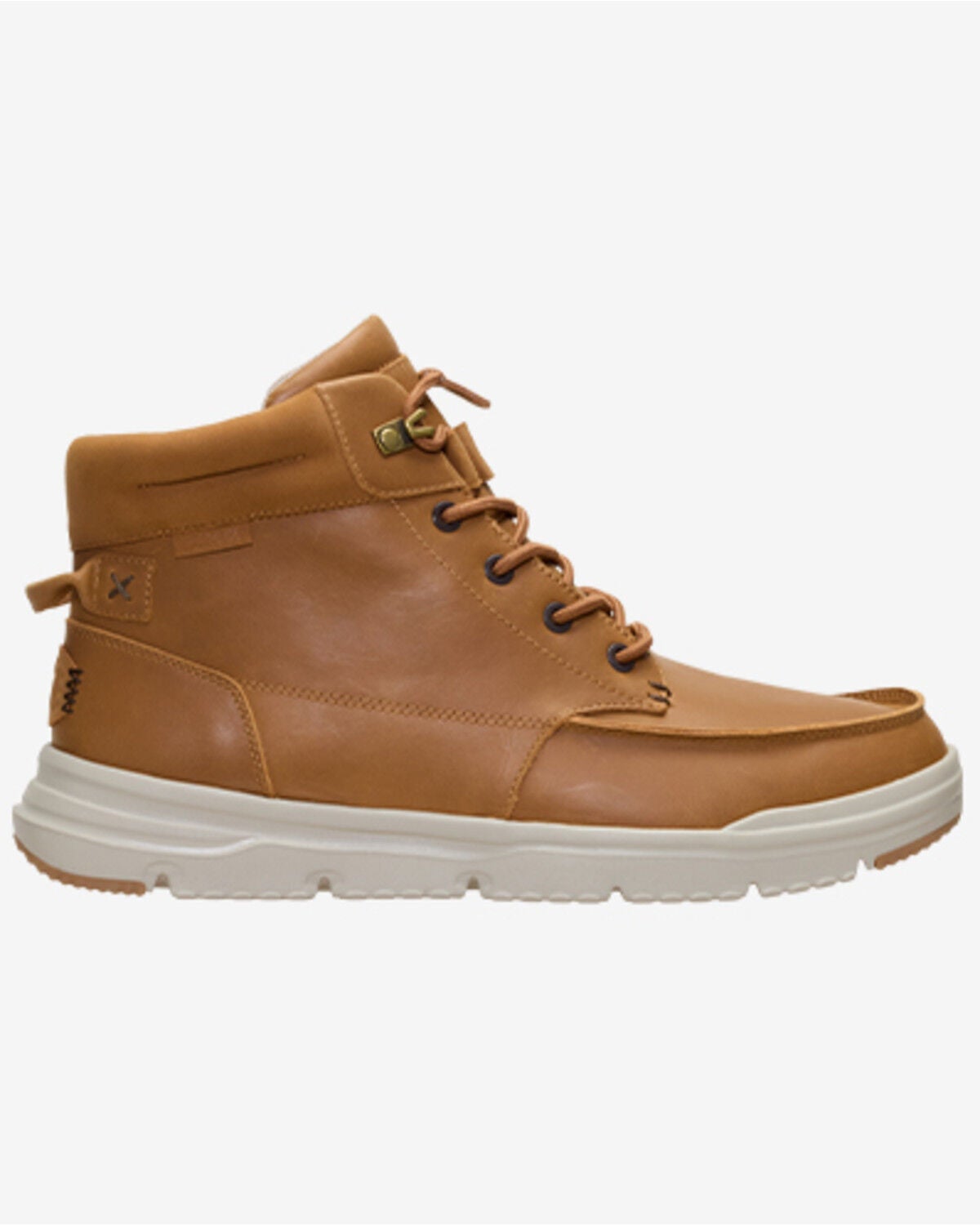 Image #2 - HEYDUDE Men's Bradley II Leather Casual Boots - Moc Toe, Cognac, hi-res