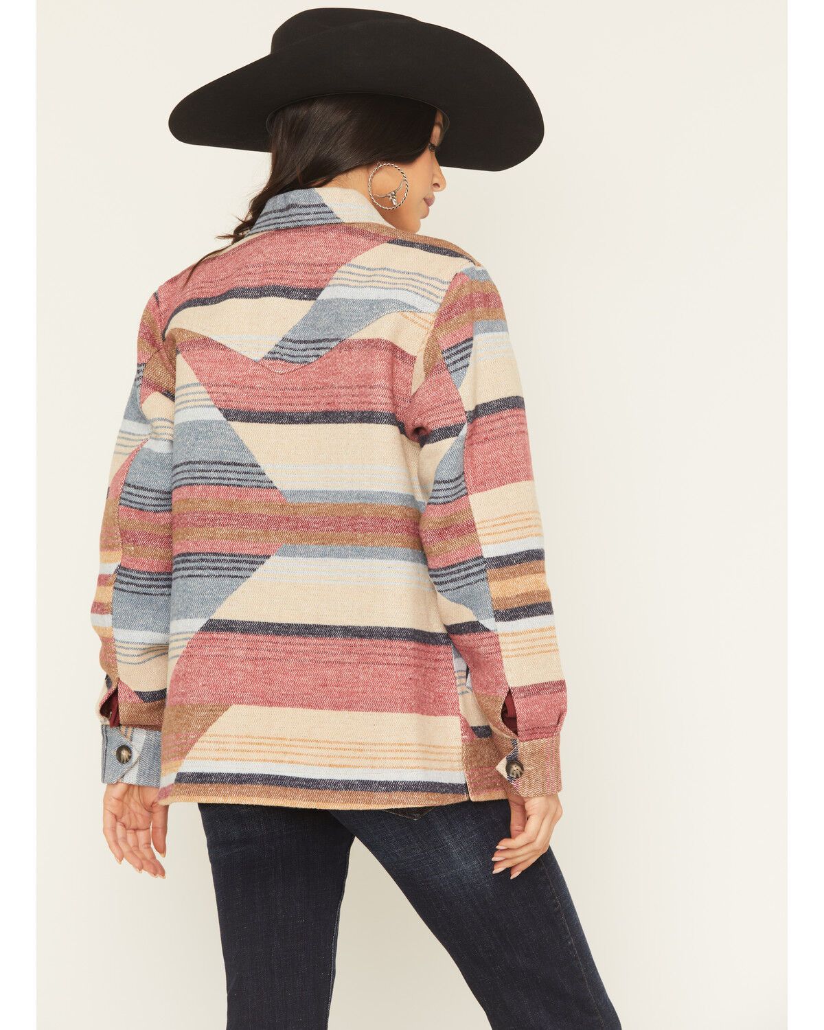 Image #4 - Idyllwind Women's Mistywinds Printed Blanket Shacket, Rose, hi-res