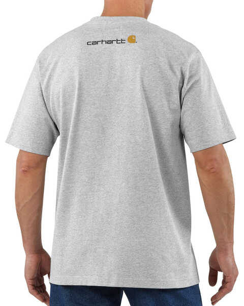 Image #4 - Carhartt Men's Short-Sleeve Logo T-Shirt, Hthr Grey, hi-res