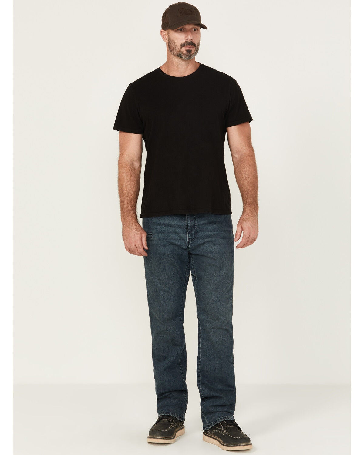 Hawx Men's Wellington Medium Wash Lined Straight Stretch Denim Jeans, Medium Wash, hi-res