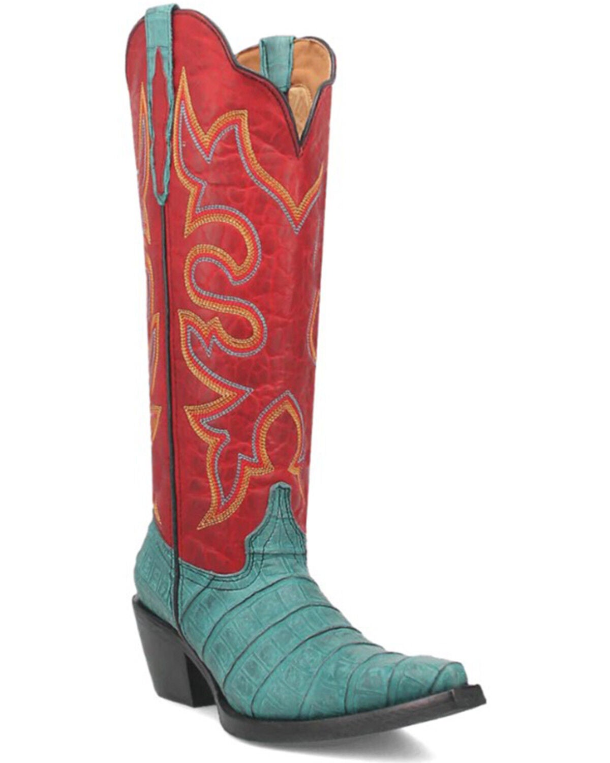 Dingo Women's Matilda Tall Western Boots - Snip Toe, Turquoise, hi-res