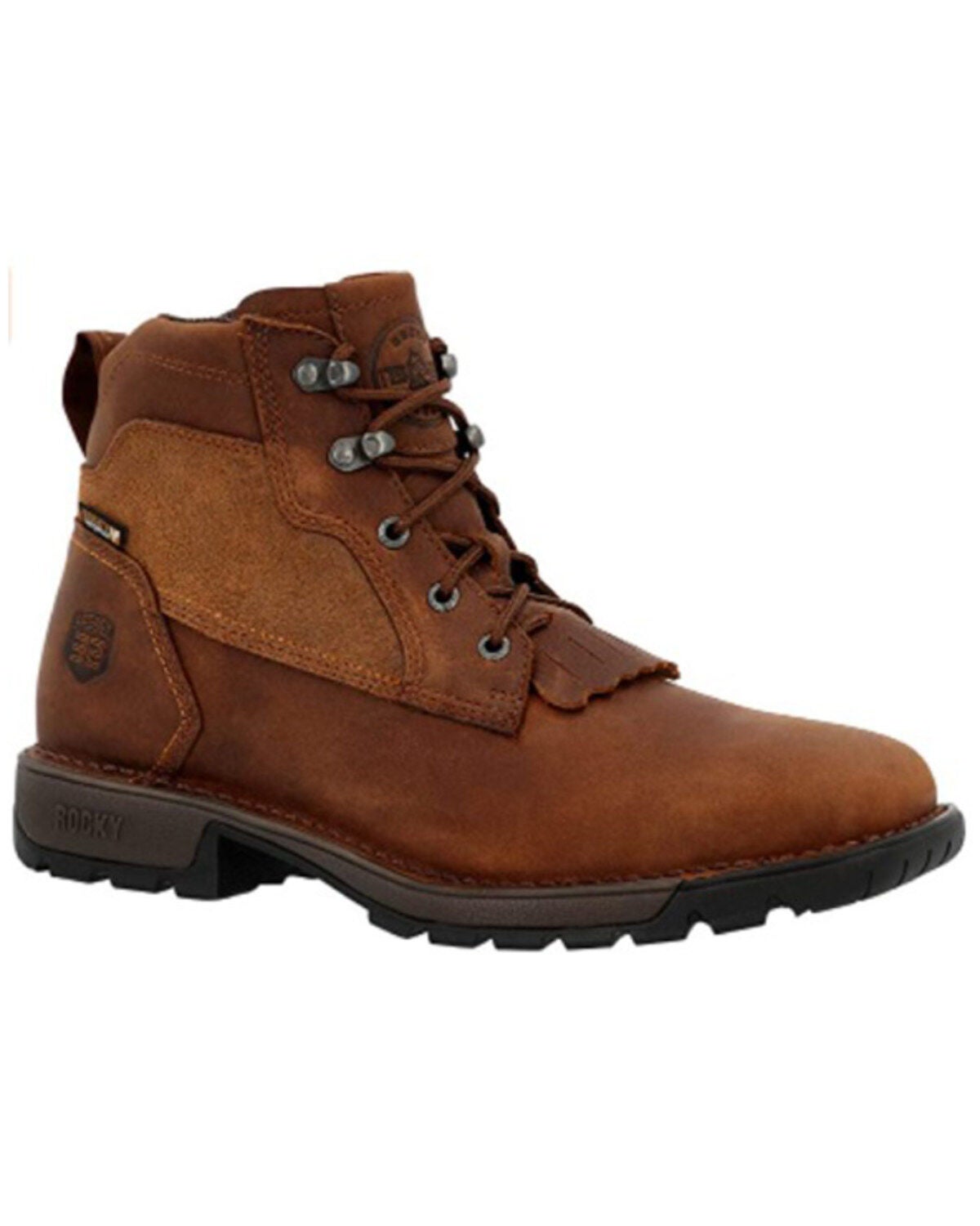 Rocky Men's Legacy 32 Lace-Up Waterproof Soft Work Boots - Broad Square Toe, Brown, hi-res
