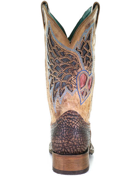 Image #4 - Corral Women's Sand Side Wing Western Boots - Square Toe, , hi-res