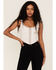 Image #2 - Understated Leather Women's Studded Leather Moto Bustier, Violet, hi-res