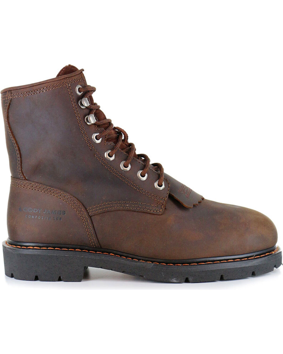 Image #2 - Cody James Men's 8" Lace-Up Kiltie - Composite Toe, , hi-res