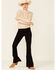 Image #2 - Rock & Roll Denim Women's Metallic Cable Knit Sweater  , Gold, hi-res