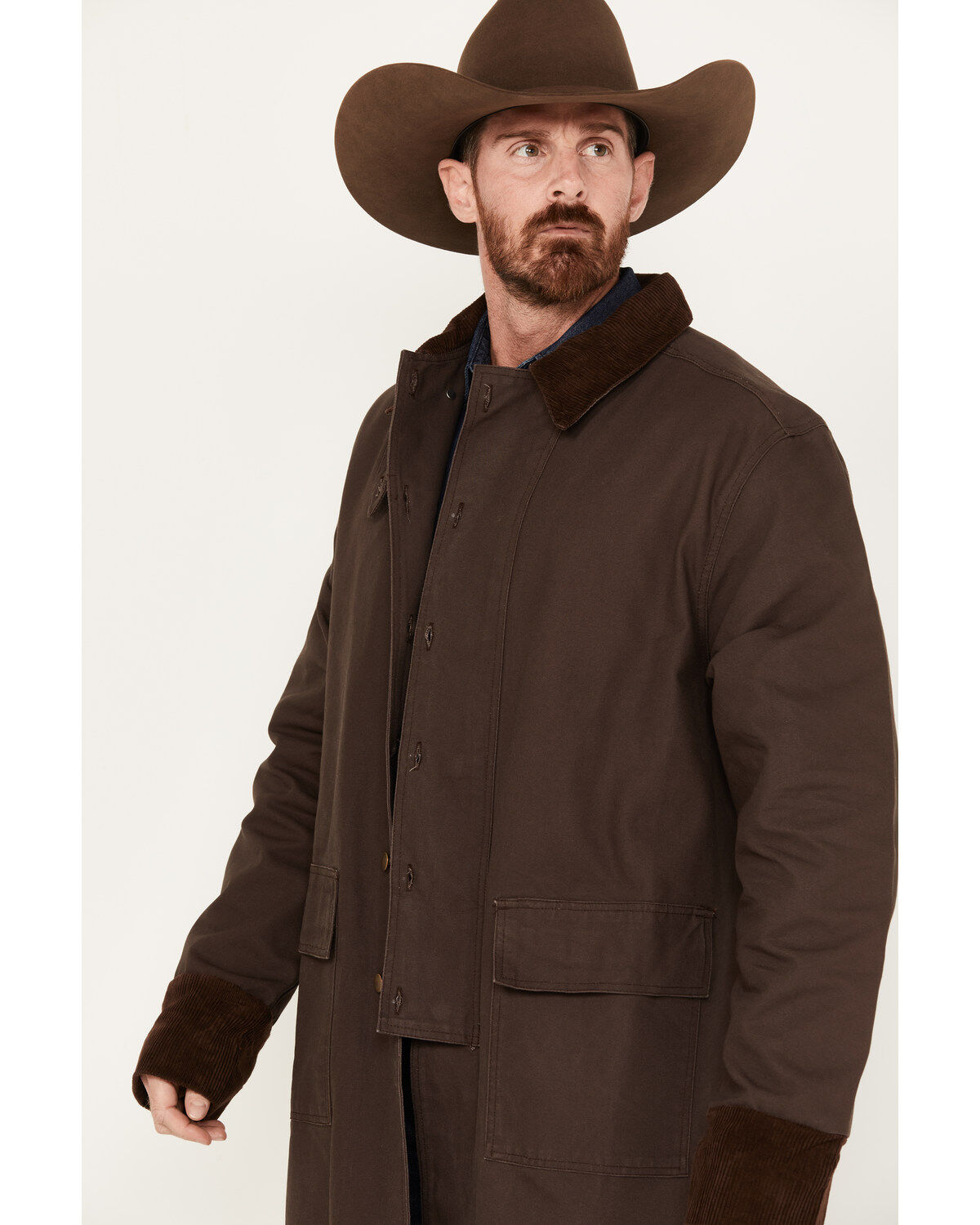 Image #2 - Scully Men's Authentic Canvas Duster, Walnut, hi-res