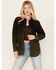 Image #1 - Cleo + Wolf Women's Ombre Suede Snap Up Shacket, Sage, hi-res
