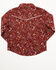 Image #3 - Shyanne Toddler Girls' Dakota Floral Print Long Sleeve Pearl Snap Western Shirt, Mahogany, hi-res