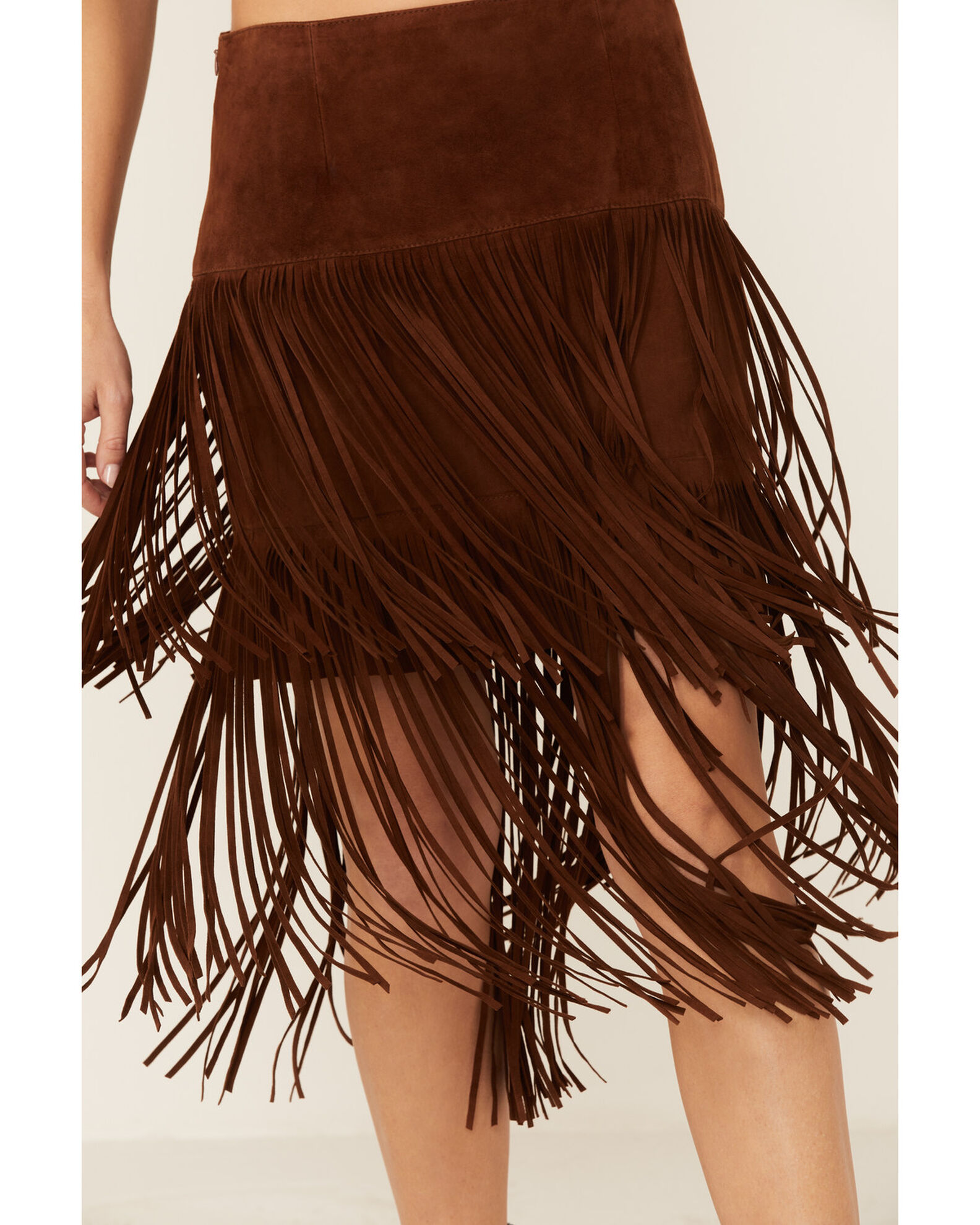 Stetson Women s Brown Fringe Suede Skirt Boot Barn