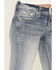 Image #4 - Miss Me Women's Light Wash Mid Rise Floral Embroidered 32" Bootcut Stretch Denim Jeans, Light Wash, hi-res