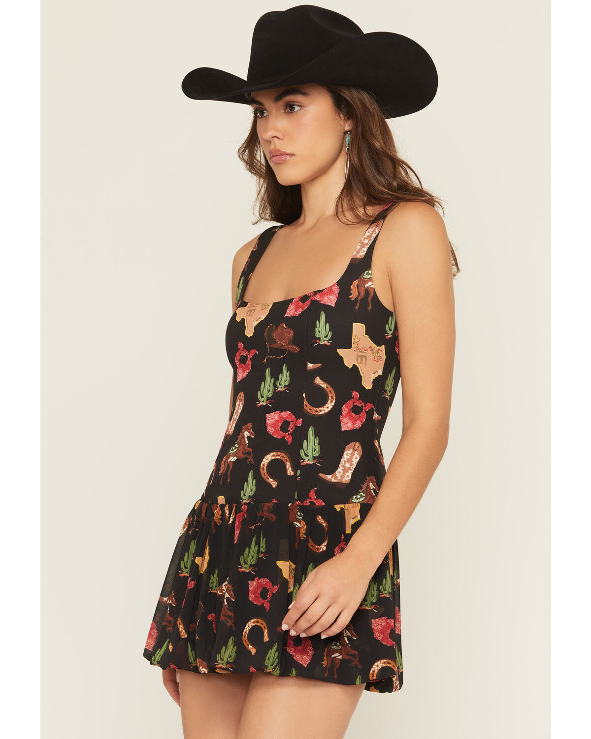 Product Name:  Show Me Your Mumu Women's Texas Hold Em Printed Malro Sleeveless Mini Dress