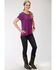 Roper Women's Bucking Bronco Graphic Short Sleeve Tee, Purple, hi-res