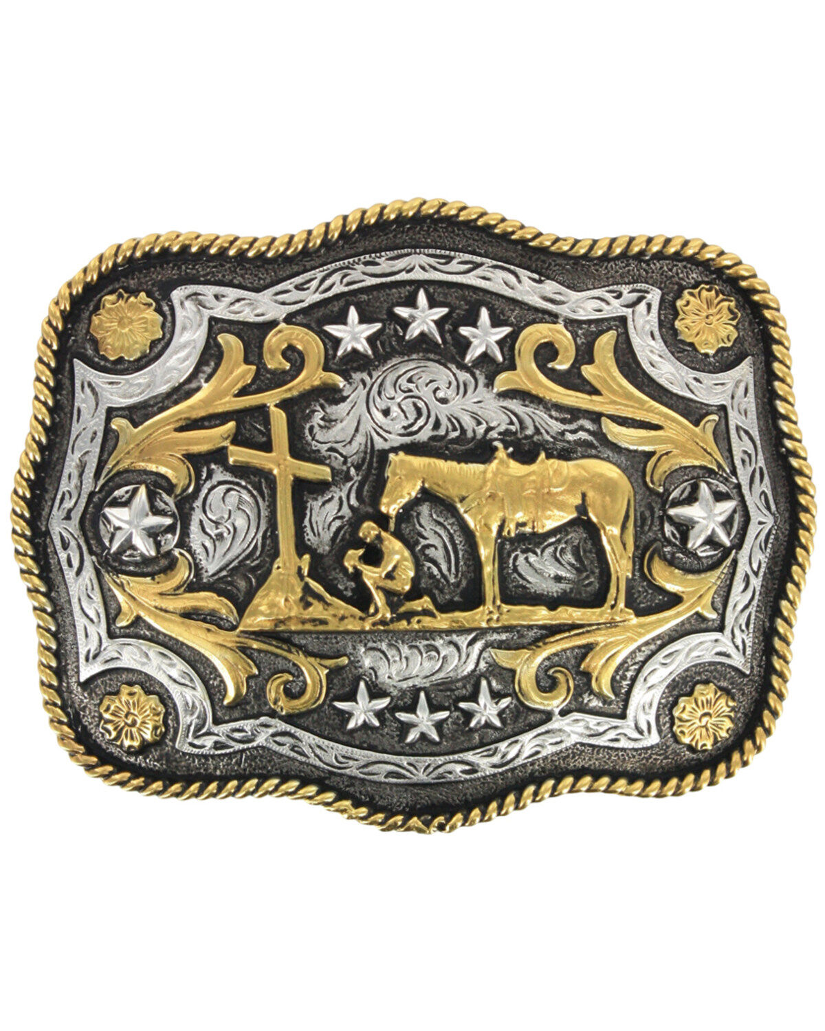 Rectange Cowgirl Up Boots Western Belt Buckle