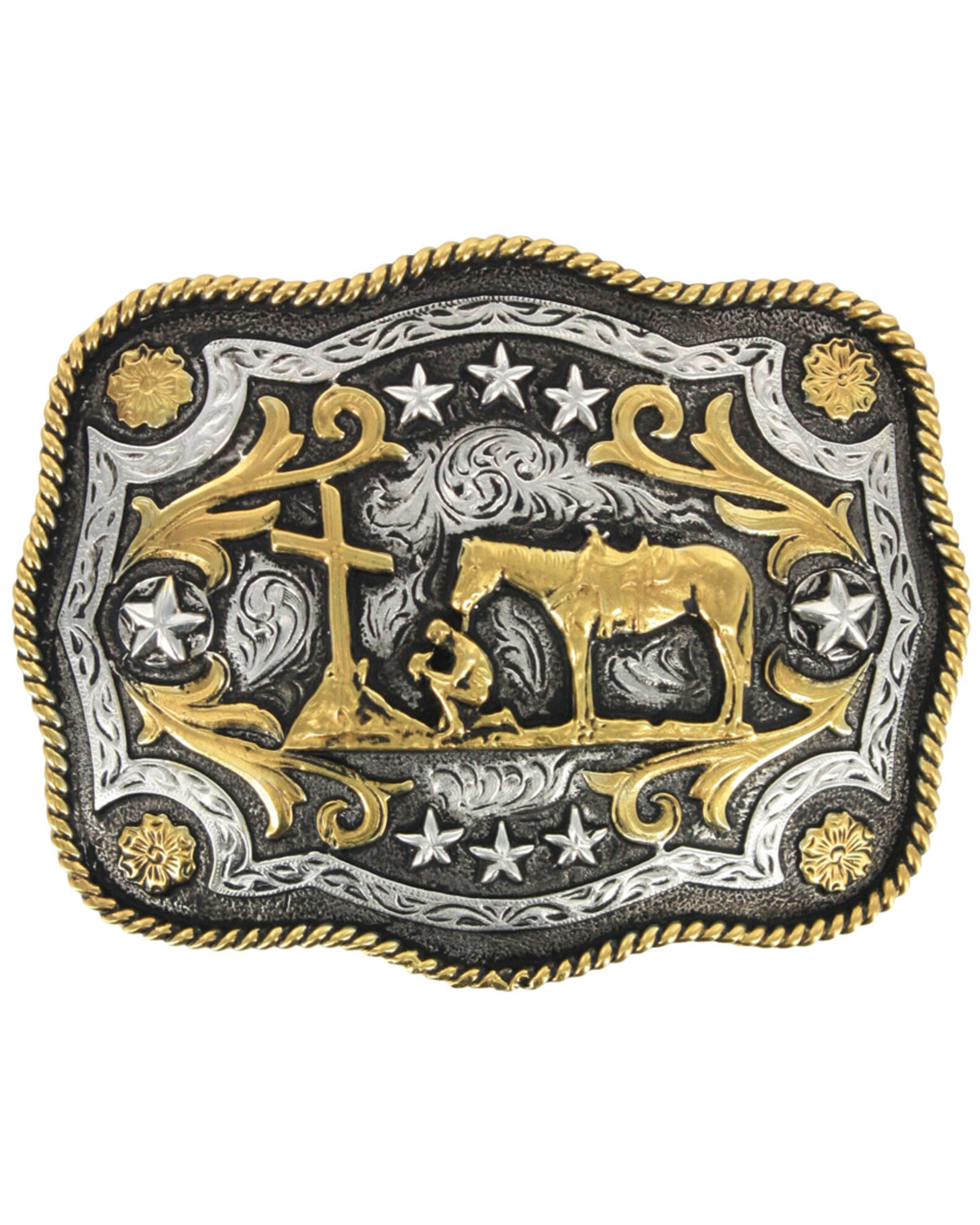 Cody James® Men's Christain Cowboy Rectangle Belt Buckle