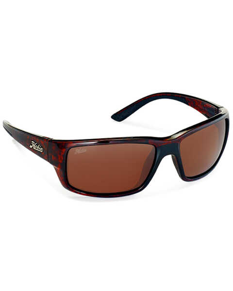 Hobie Snook Shiny Dark Brown Tort & Copper Polarized Sunglasses , Dark Brown, hi-res