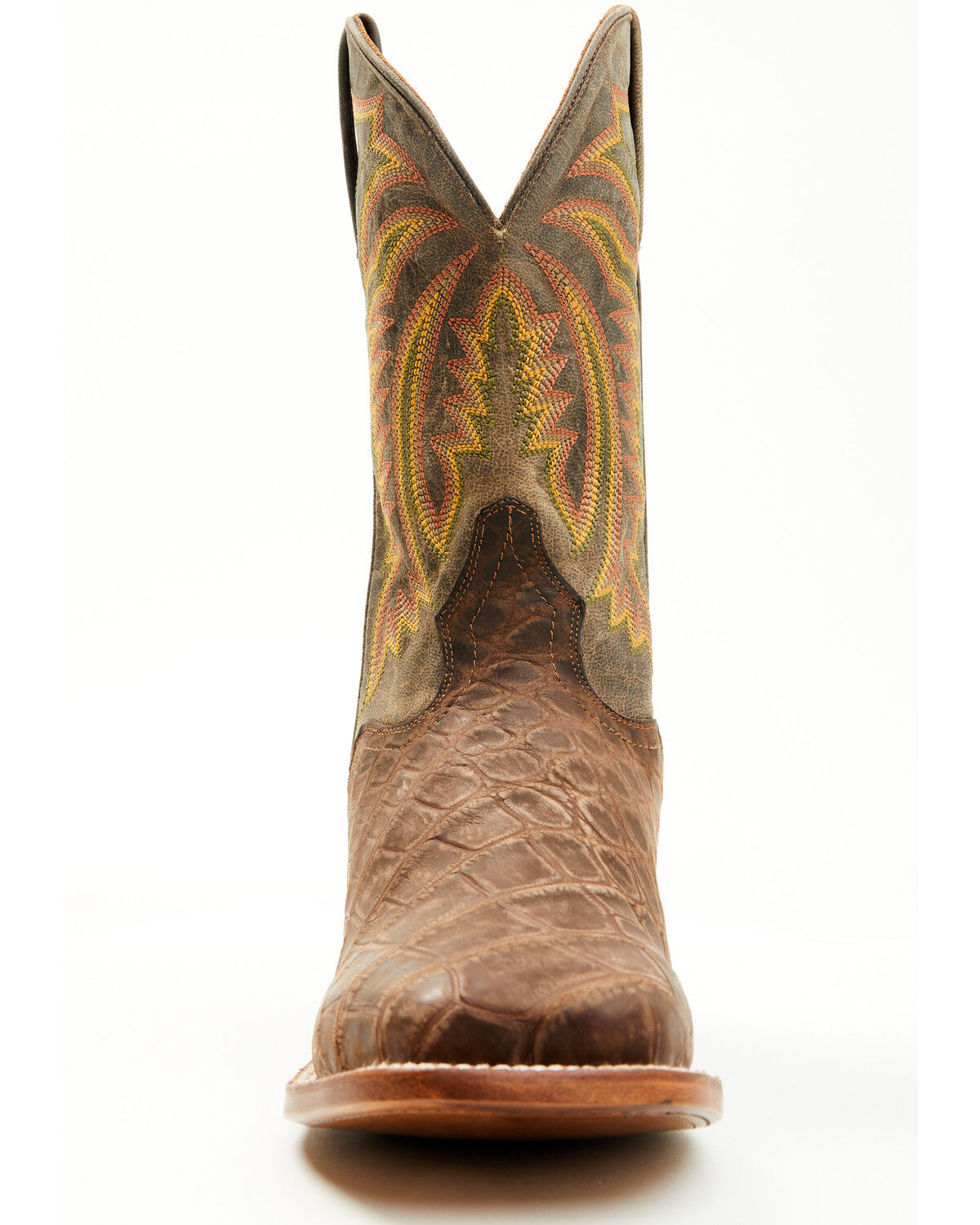 Image #4 - El Dorado Men's Exotic Alligator Western Boots - Broad Square Toe, Brass, hi-res