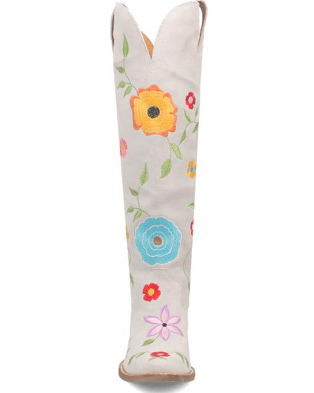 Image #4 - Dingo Women's Flower Power Suede Tall Western Boots - Snip Toe, , hi-res