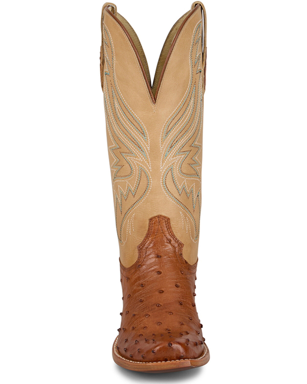 Image #4 - Tony Lama Women's Zaire Exotic Full Quill Ostrich Western Boots - Square Toe, Cognac, hi-res