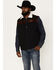 Cinch Men's Sherpa Lined Quilted Southwestern Print Vest, Black, hi-res