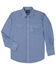 Image #3 - Wrangler Men's Assorted Stripe or Plaid Classic Long Sleeve Pearl Snap Western Shirt, Stripe, hi-res