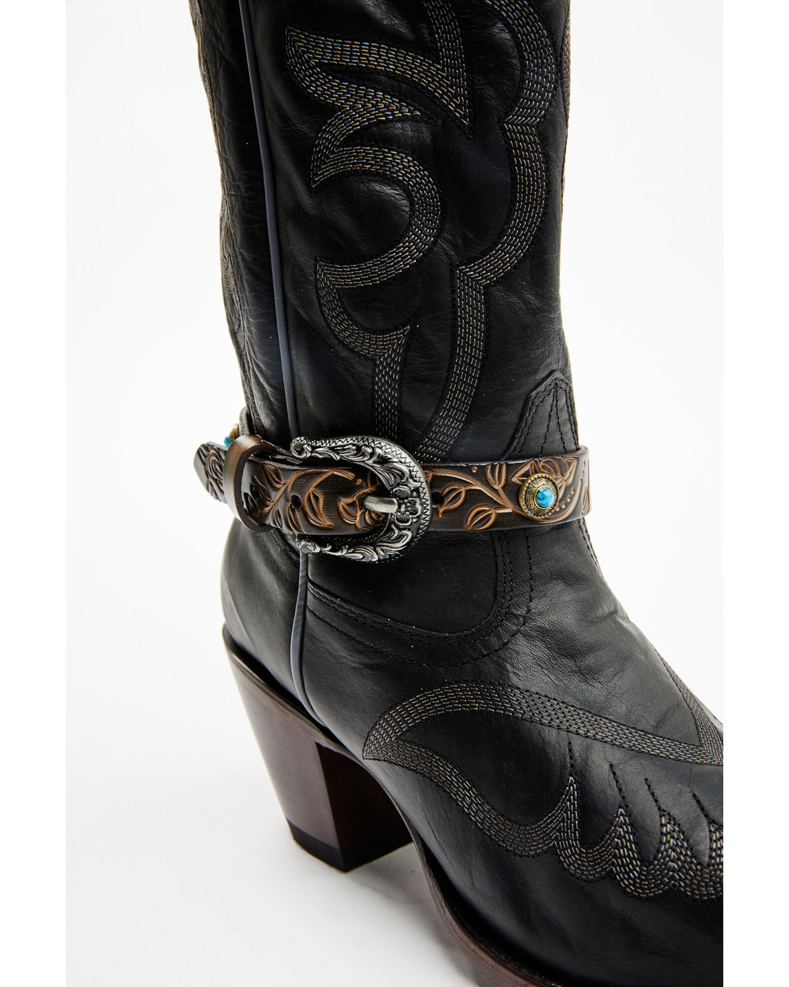 Product Name Boot Barn Women s Concho Tooled Strap Boot Jewelry