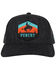 HOOey Men's Black Punchy Patch Logo Mesh Trucker Cap , Black, hi-res