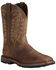 Image #1 - Ariat Men's Groundbreaker Western Work Boots - Steel Toe, Brown, hi-res