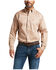 Image #1 - Ariat Men's Khaki Solid Twill Long Sleeve Western Shirt , Khaki, hi-res