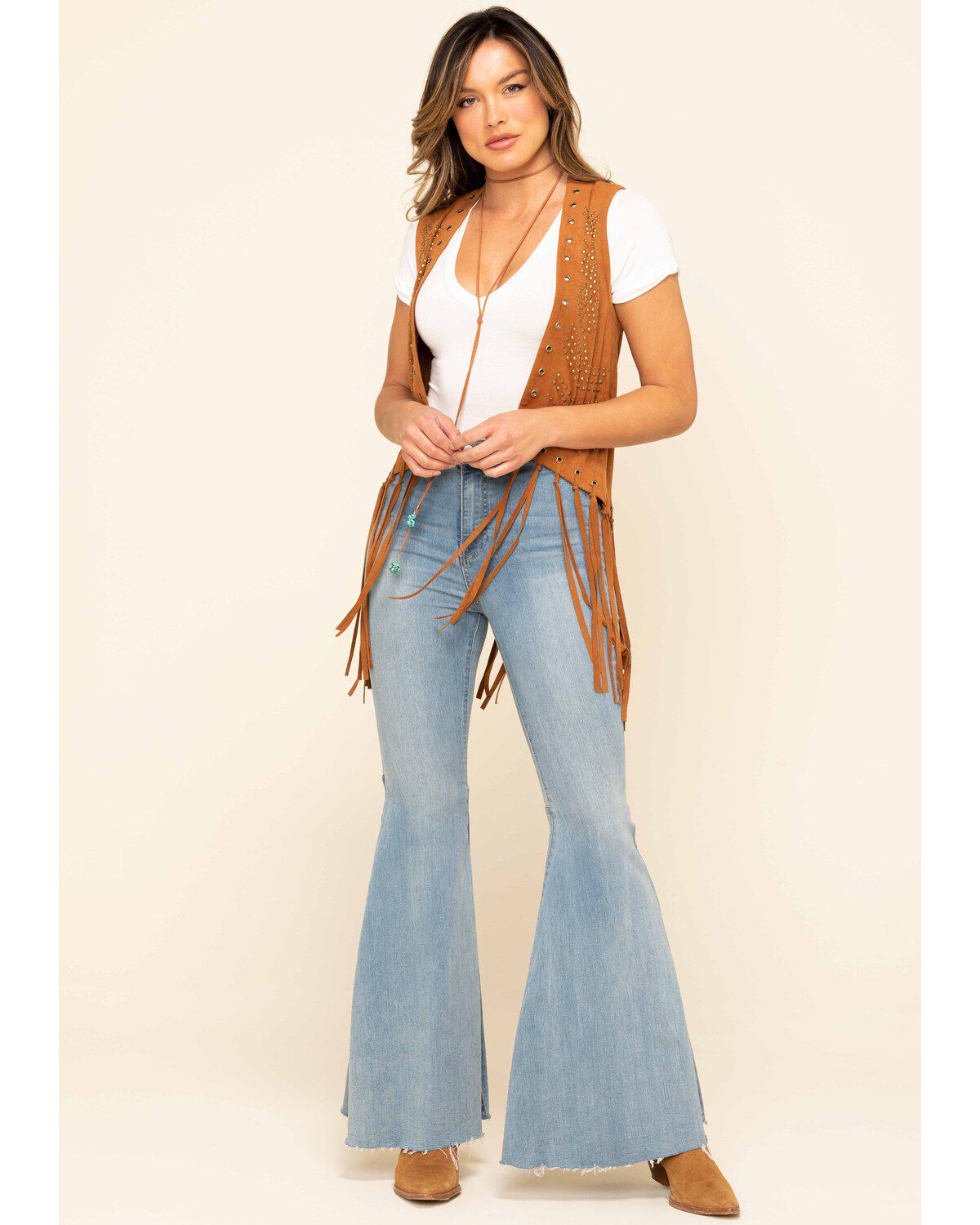 Image #6 - Fornia Women's Studded Fringe Vest, , hi-res