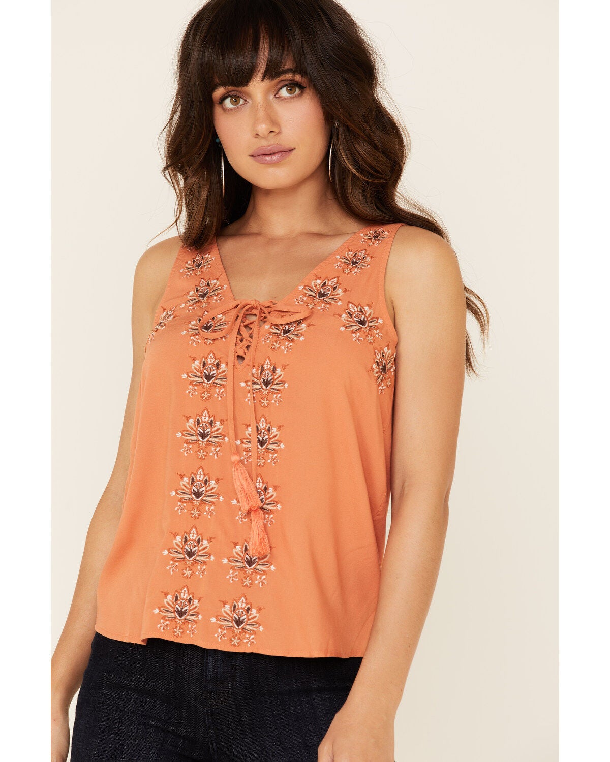Image #3 - Idyllwind Women's Woodland Embroidered Tank, , hi-res