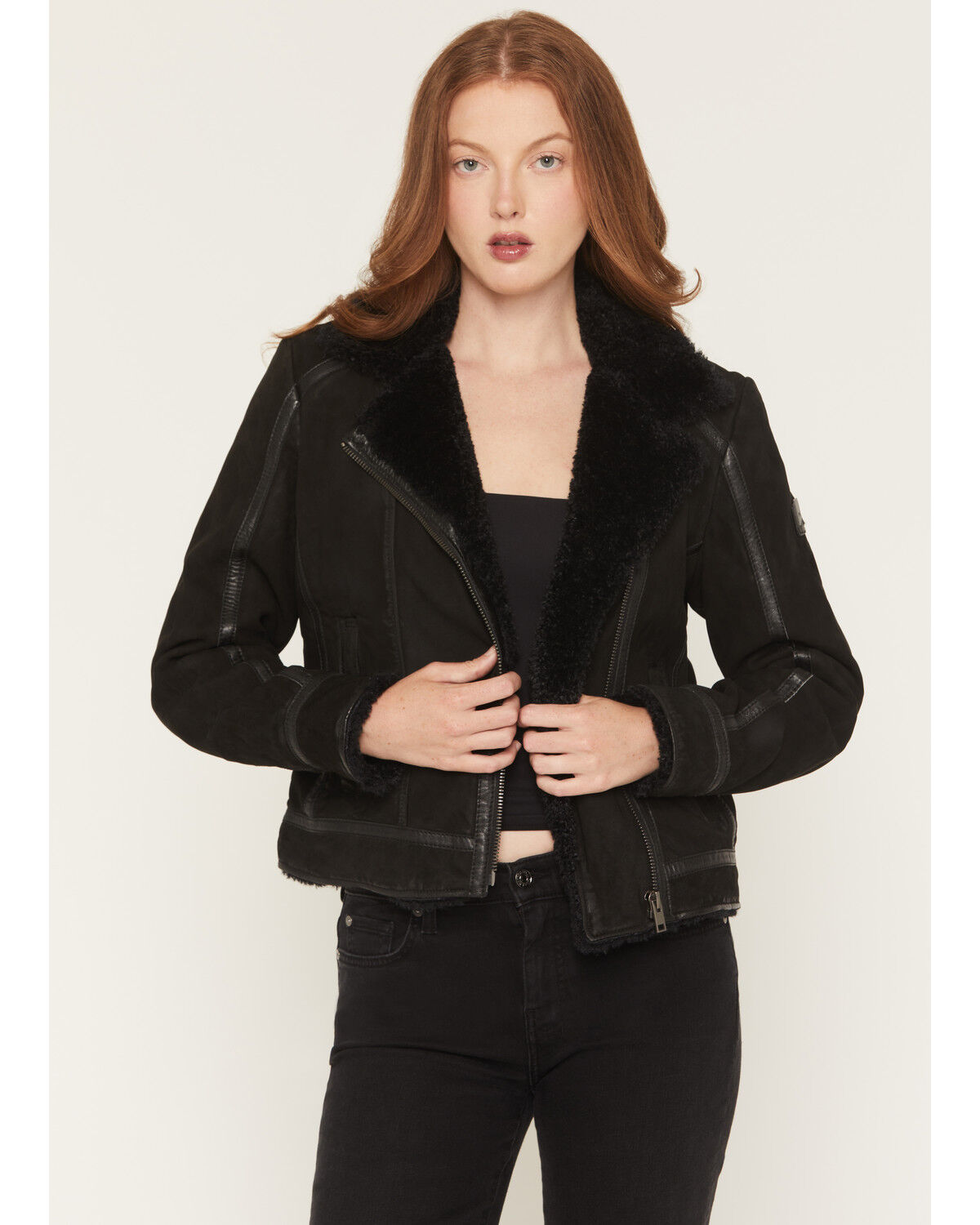 Image #1 - Mauritius Leather Women's RIla Moto Jacket, Black, hi-res