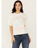 Image #1 - Youth in Revolt Women's Rhinestone Hold Your Horses Short Sleeve Graphic Tee, White, hi-res