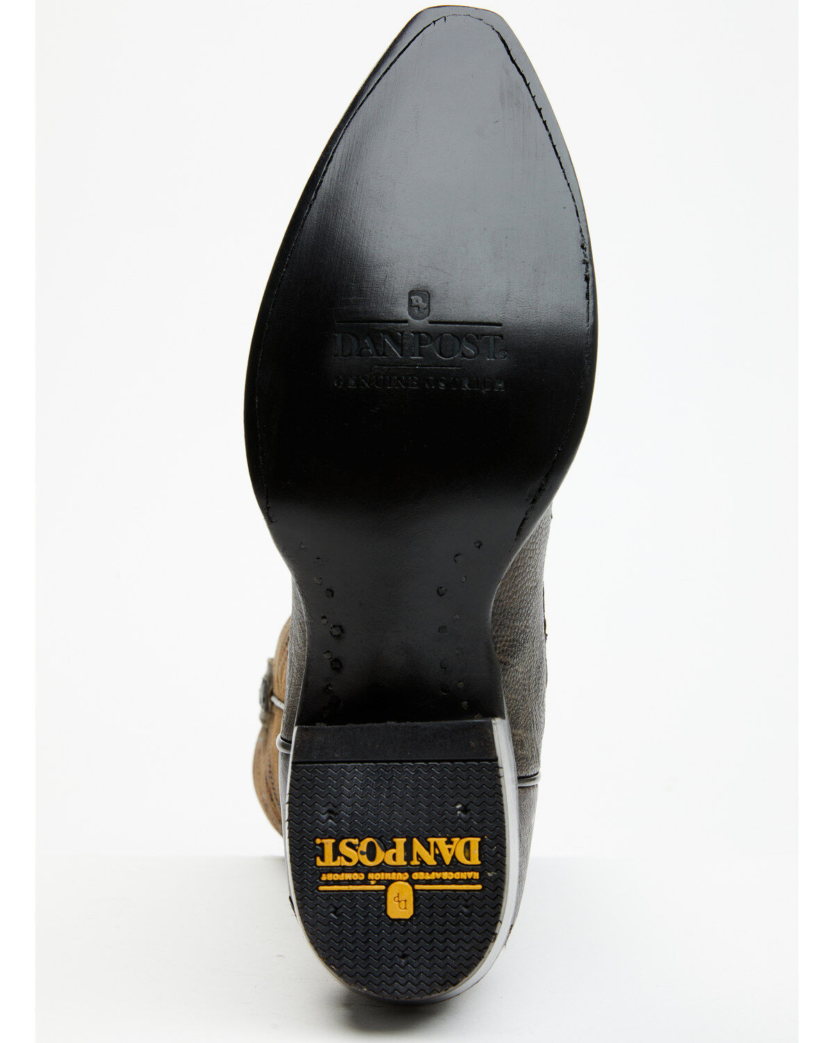 Image #7 - Dan Post Men's 12" Exotic Ostrich Western Boots - Snip Toe, Grey, hi-res