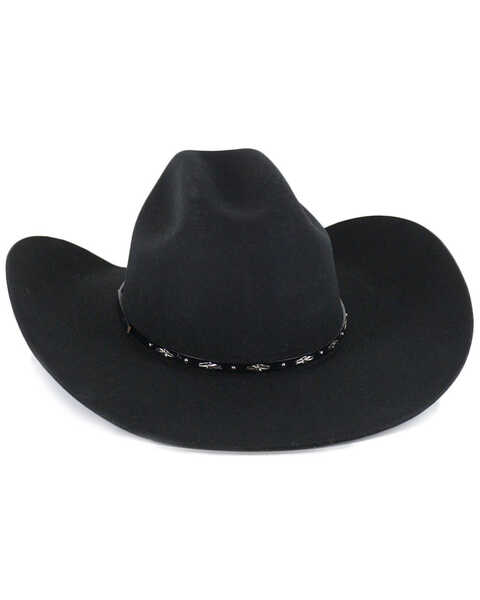 Image #3 - Cody James® Men's Drifter 3X Rider Crown Wool Hat, Black, hi-res