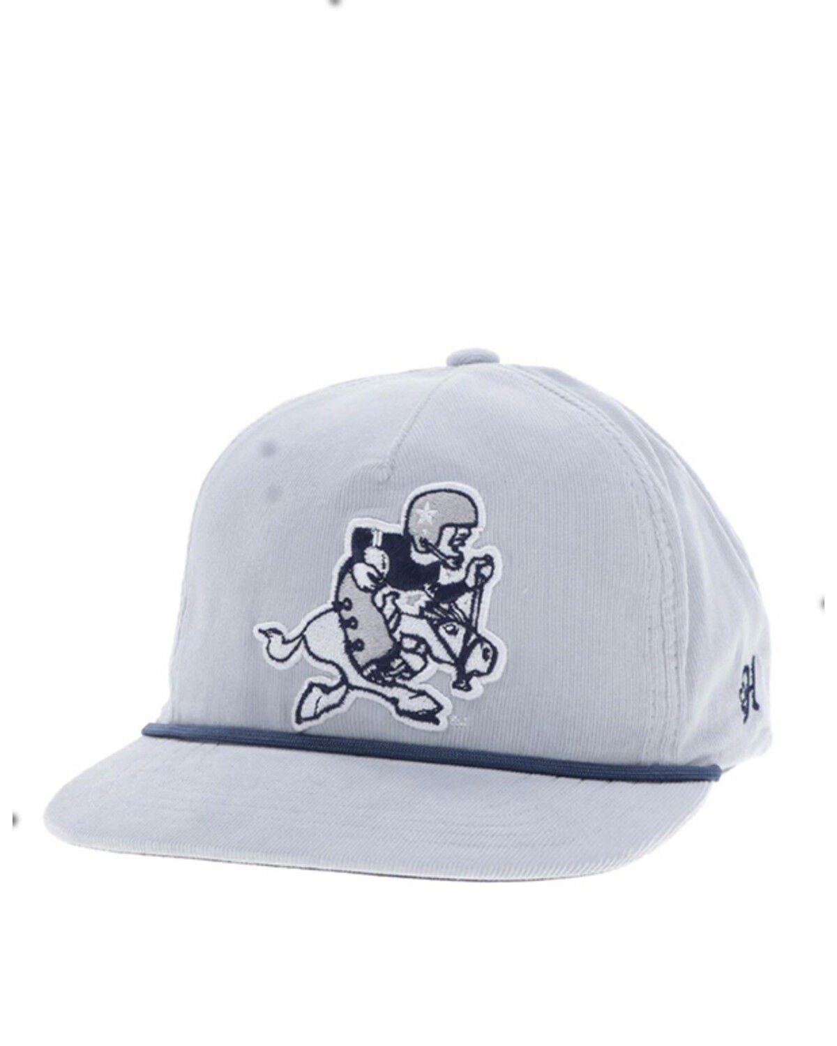 Hooey Men's Throwback Cowboy Logo Ball Cap, Grey, hi-res