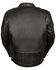 Milwaukee Leather Men's Side Lace Vented Scooter Jacket, Black, hi-res