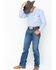 Image #6 - Ariat Men's Dayne Mini Striped Long Sleeve Western Shirt , Blue, hi-res