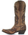 Image #2 - Corral Women's Brown Overlay and Studs Cowgirl Boots - Snip Toe, , hi-res