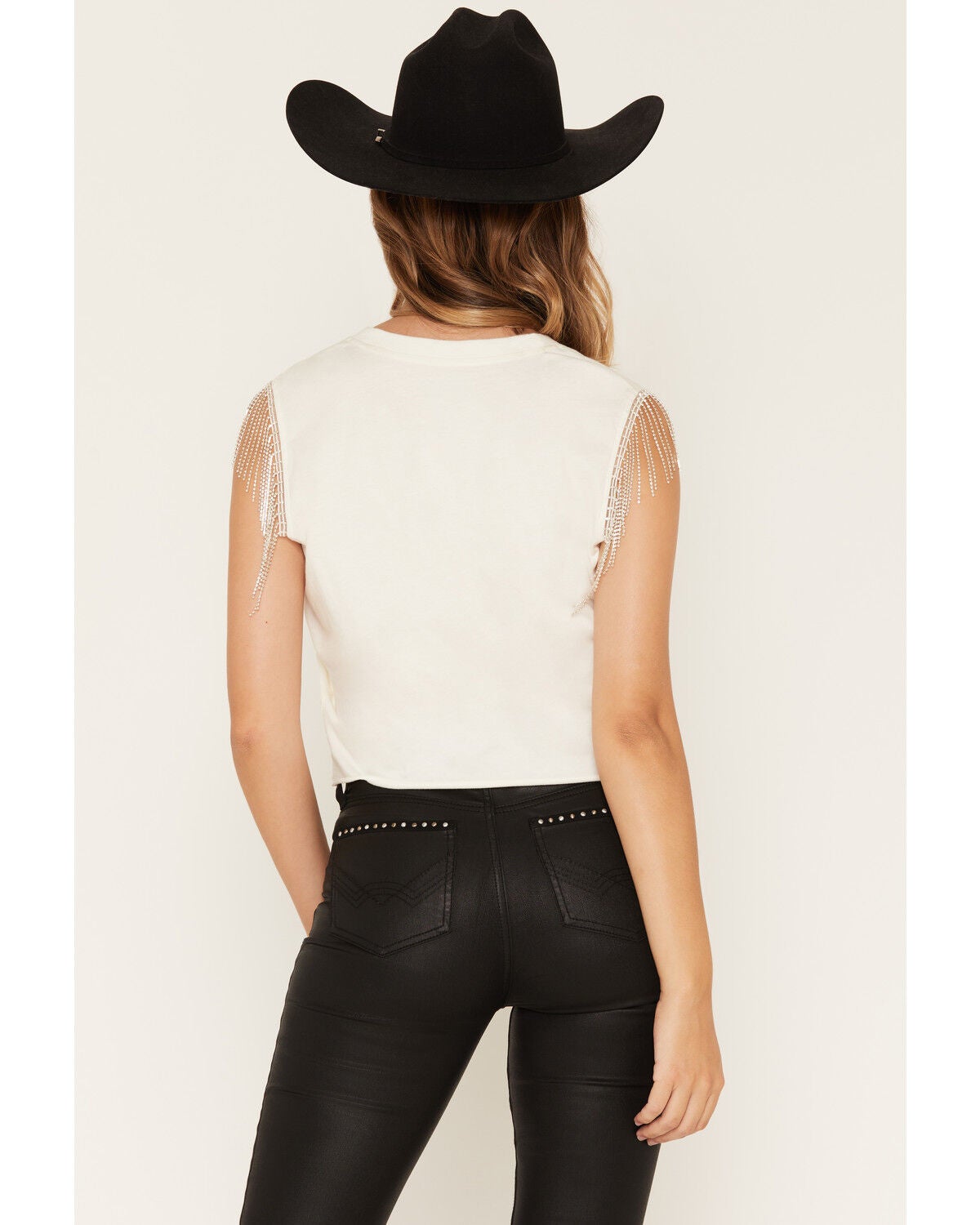 Image #4 - Idyllwind Women's Crazy Heifer Ranch Fringe Graphic Tank Top, Ivory, hi-res